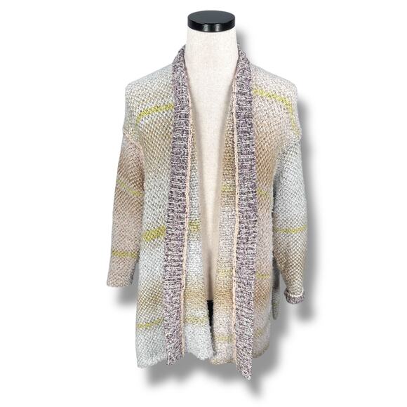 Free People Daydreamer Cardi Open Front Cardigan Sweater Womens Small Multi Knit - Picture 1 of 11